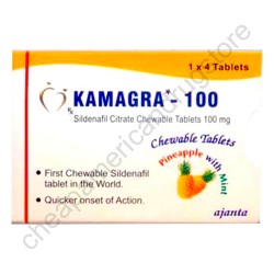Kamagra Polo-100 Chewable Tablets Pineapple With Mint Ajanta 